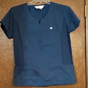 HeartSoul Women's Navy Blue Scrub Top